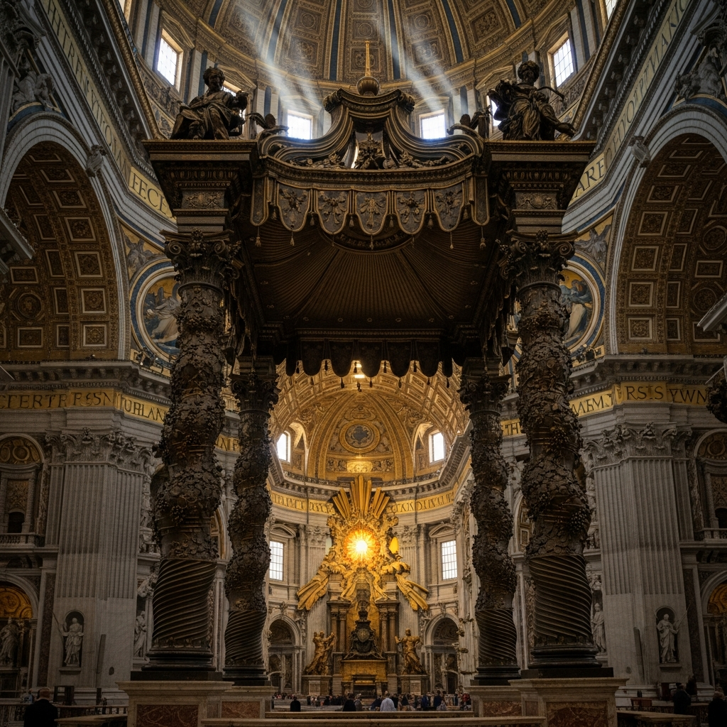 A Escultura que Dança com a Arquitetura: O Baldacchino e a Cátedra de São Pedro