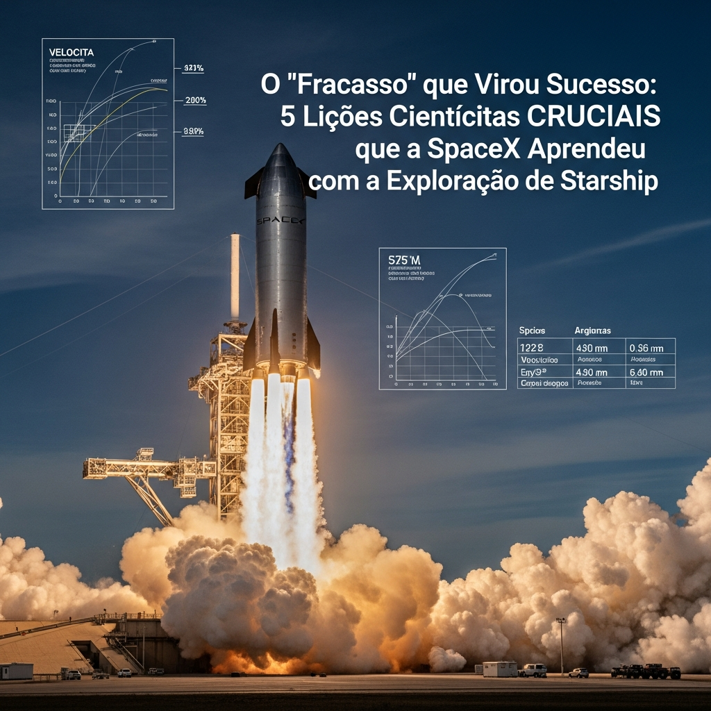 O 'Fracasso' que Virou Sucesso: 5 Lições Científicas CRUCIAIS que a SpaceX Aprendeu com a Exploração de Starship