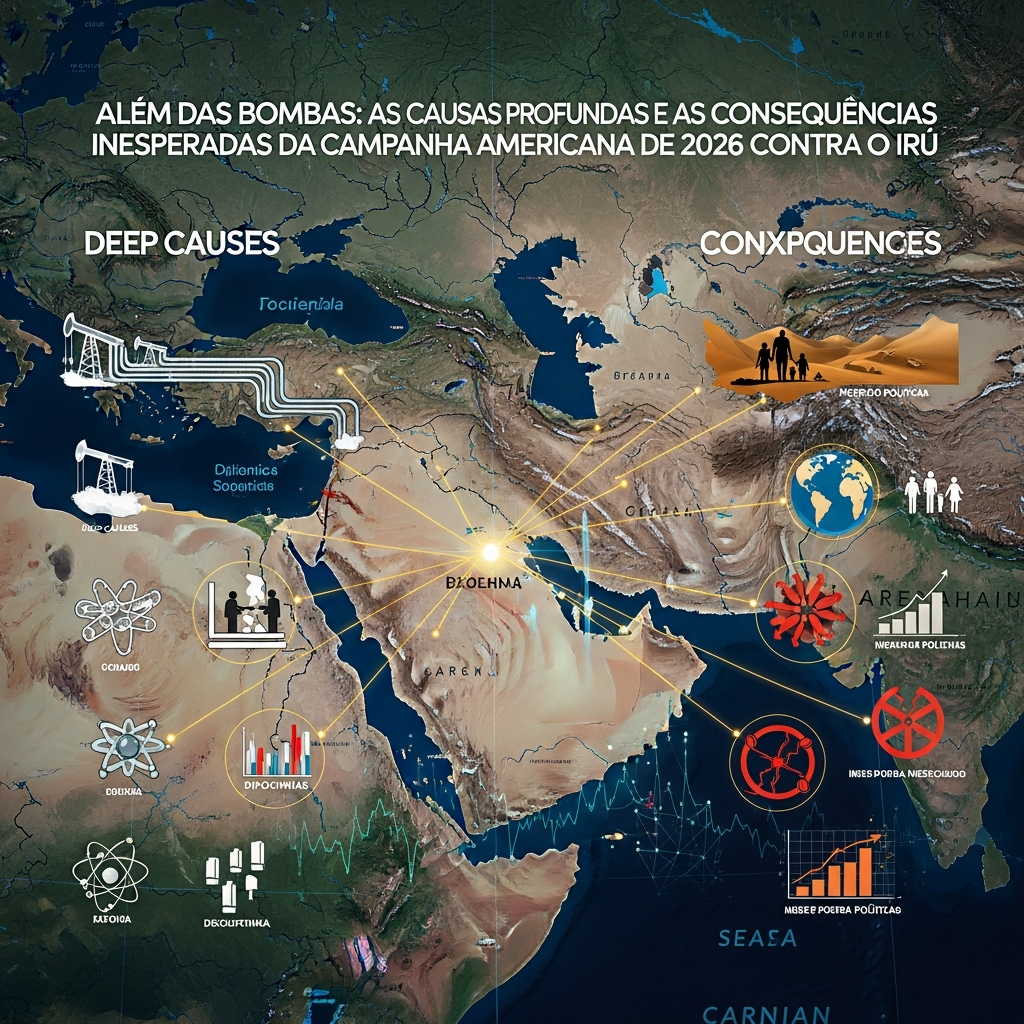 Além das Bombas: As Causas Profundas e as Consequências Inesperadas da Campanha Americana de 2026 contra o Irã