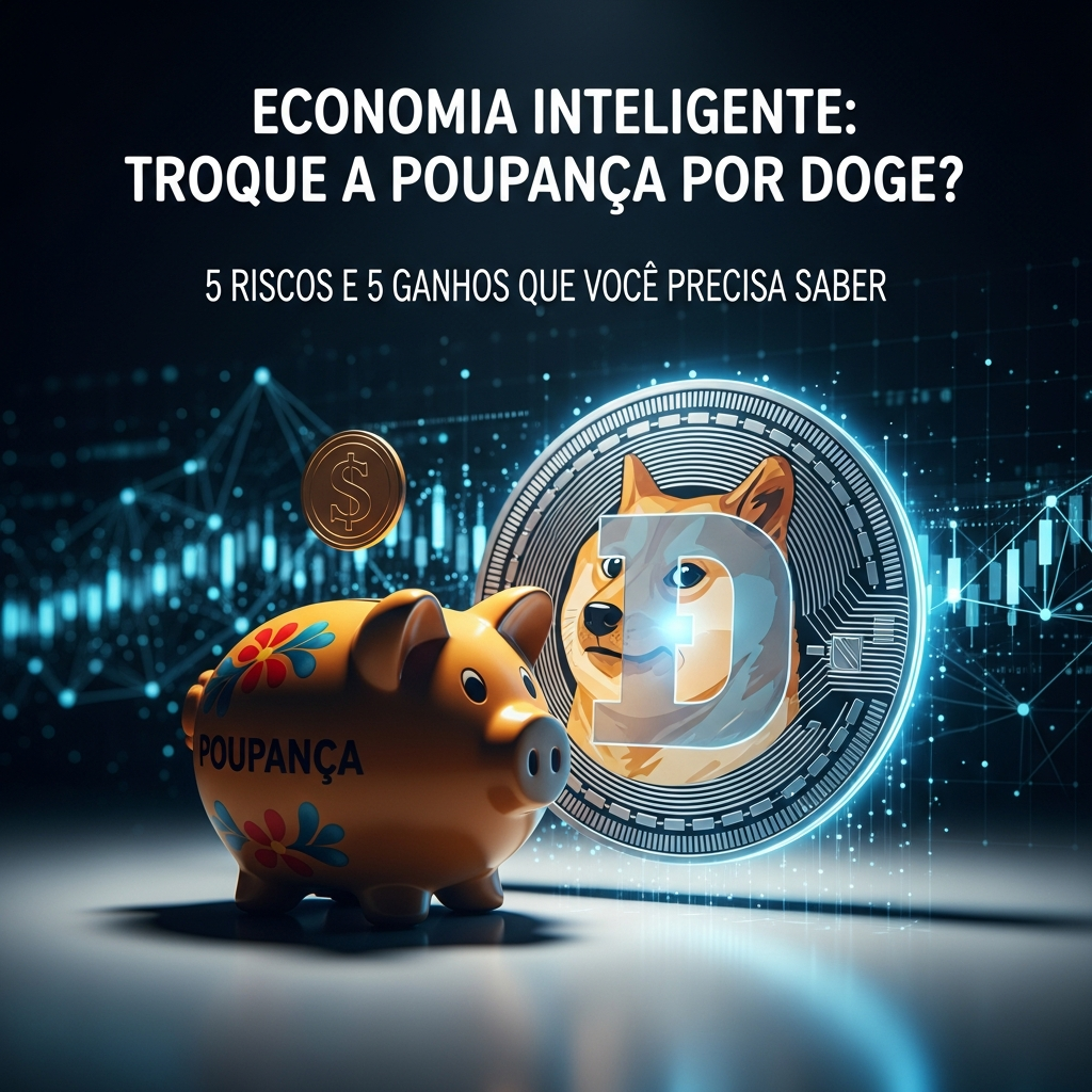 Economia Inteligente: Trocar a Poupança por DOGE? 5 Riscos e 5 Ganhos que o Investidor Precisa Avaliar