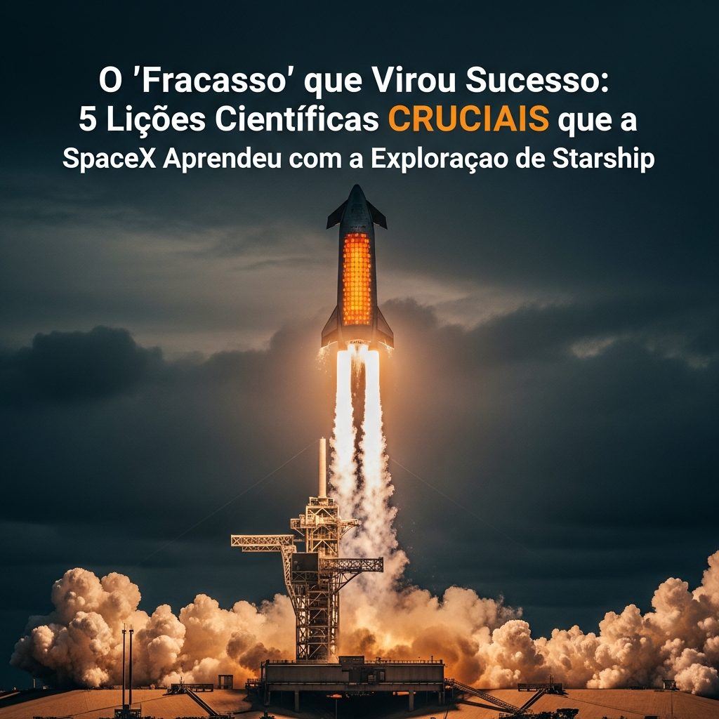 O 'Fracasso' que Virou Sucesso: 5 Lições Científicas CRUCIAIS que a SpaceX Aprendeu com a Exploração de Starship