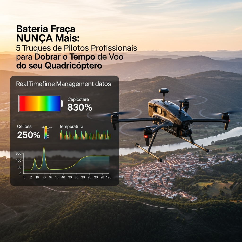 Bateria Fraca NUNCA Mais: 5 Truques de Pilotos Profissionais para Dobrar o Tempo de Voo do seu Quadricóptero
