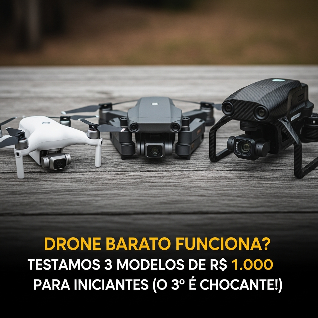 Drone Barato Funciona? Testamos 3 Modelos de R$ 1.000 para Iniciantes (O 3º é Chocante!)