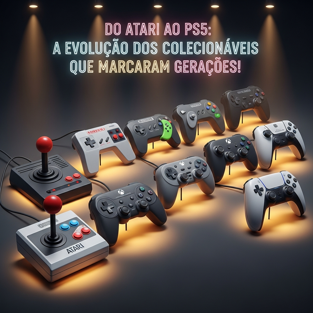 Do Atari ao PS5: A Jornada Épica dos Joysticks Colecionáveis e sua Evolução Tecnológica