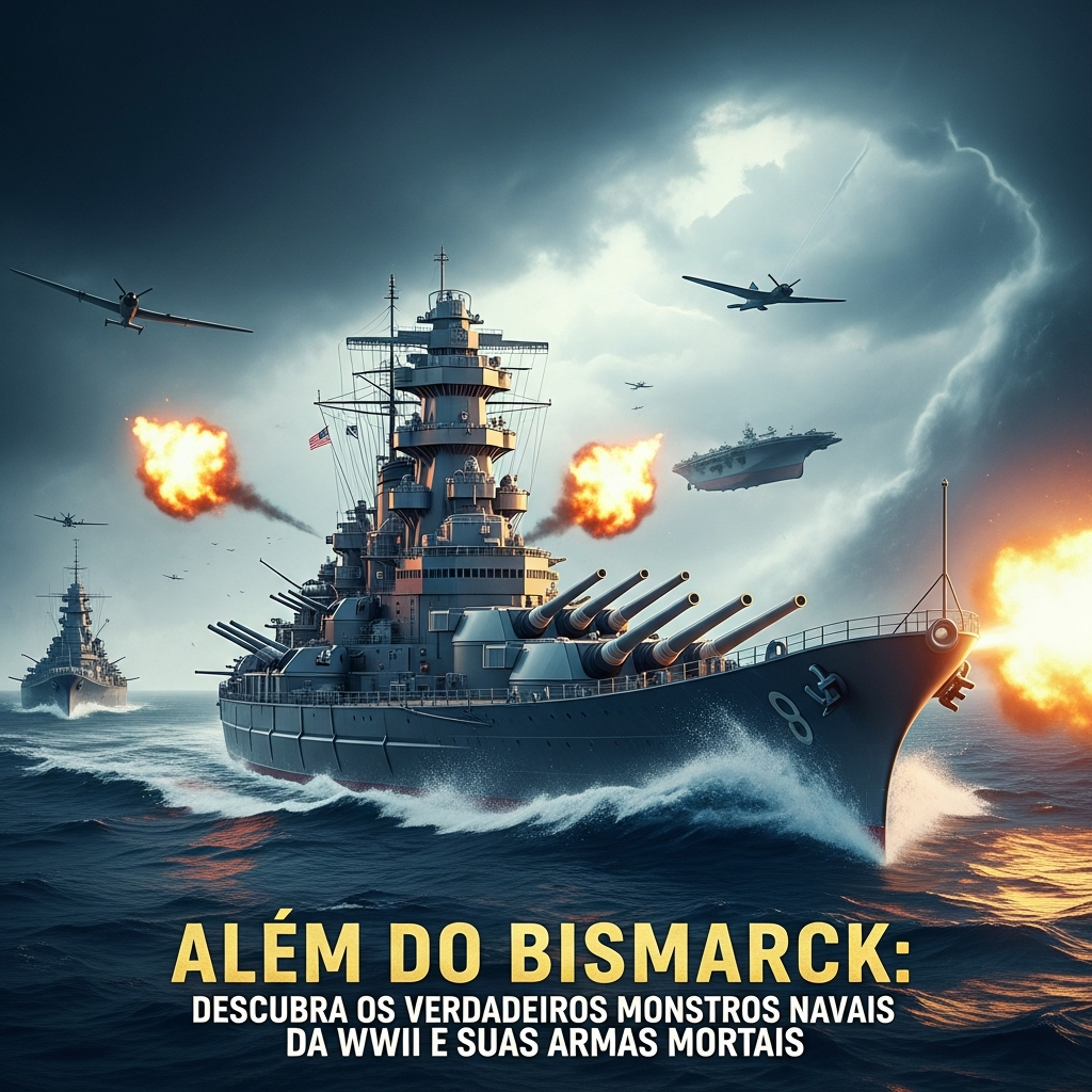 Além do Bismarck: Desvende os Gigantes Navais da WWII e seu Poder de Fogo Devastador