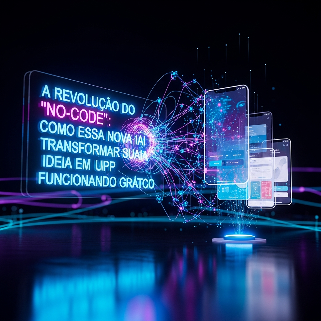 A Revolução Silenciosa: Como a IA Generativa No-Code Está Criando Apps Funcionando 10x Mais Rápido e de Graça