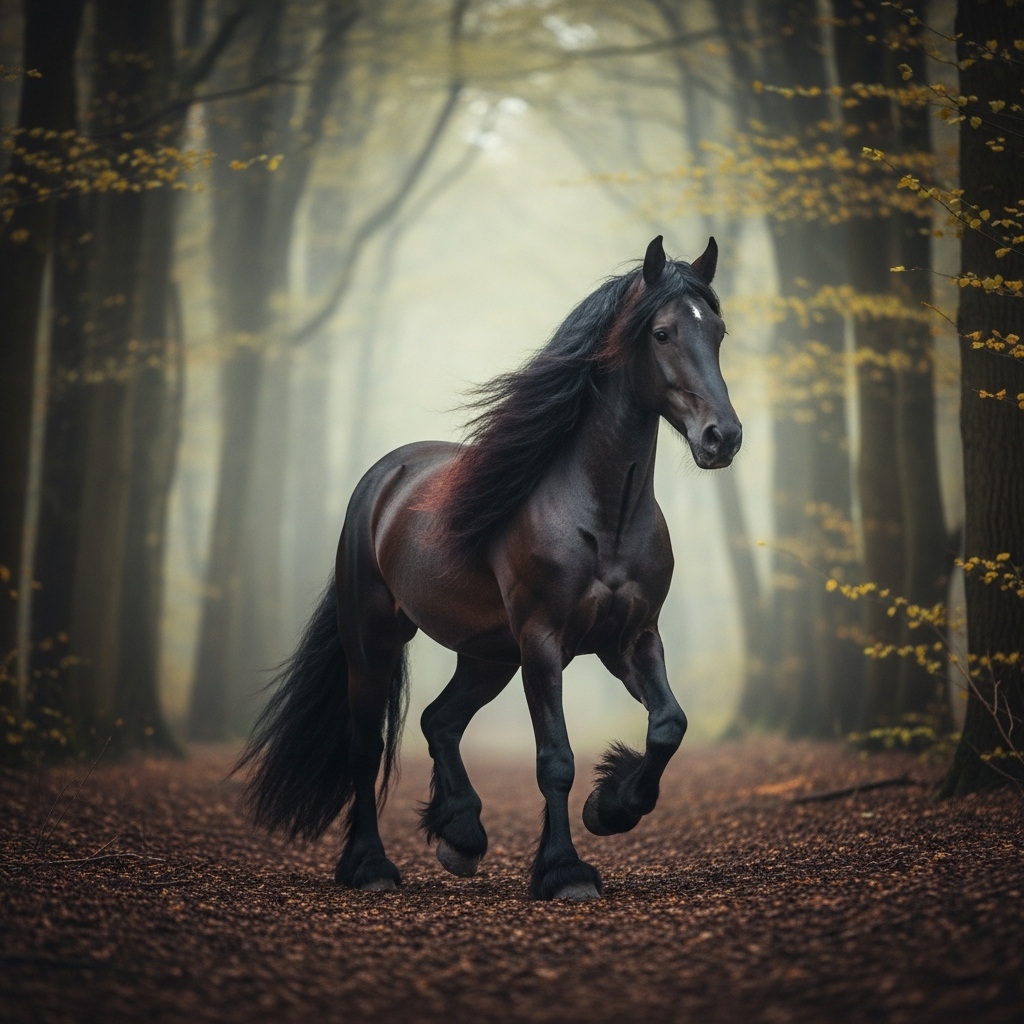 Friesian: A Majestade Negra do Norte e Sua Crina Fluida