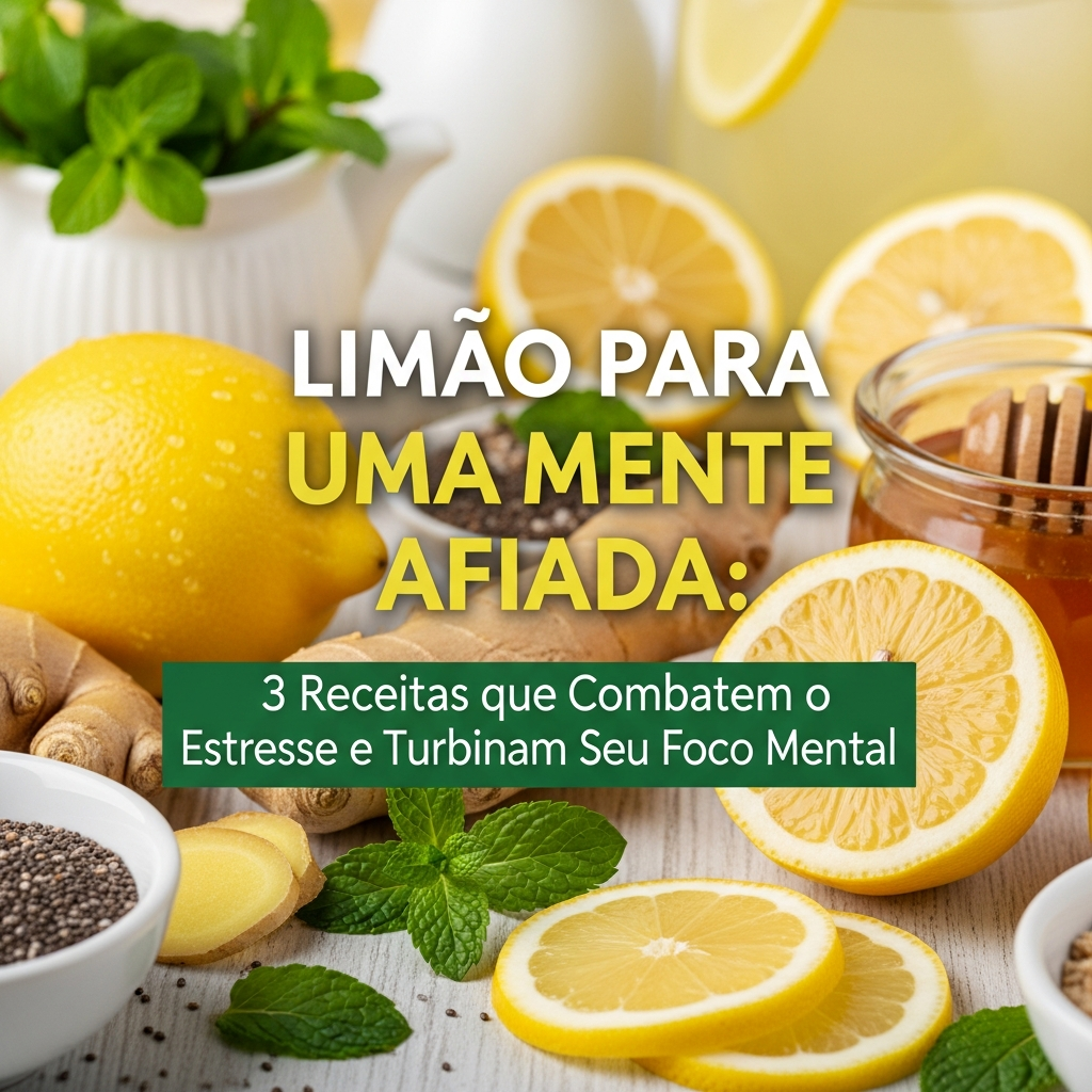 Limão para uma Mente Afiada: 3 Receitas Contra Estresse e para Turbinar o Foco Mental