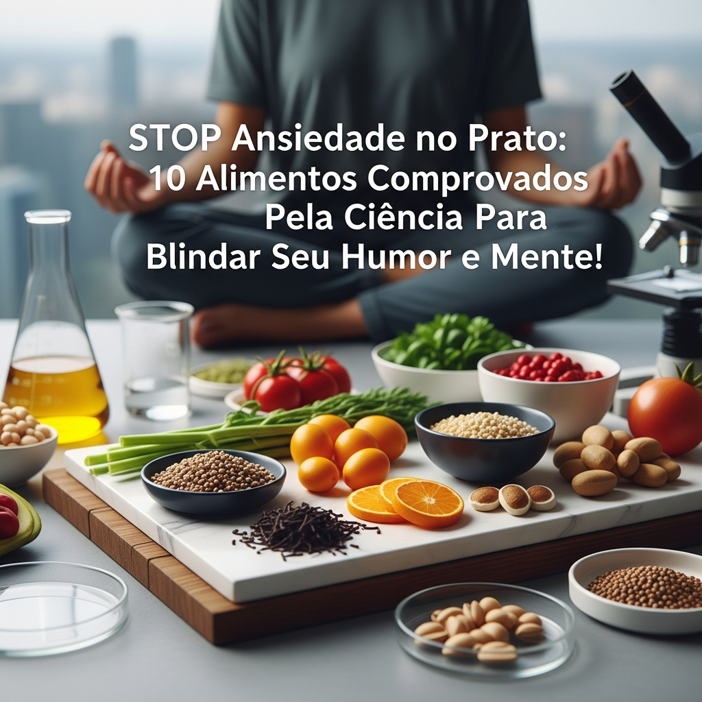 STOP Ansiedade no Prato: 10 Alimentos Comprovados Pela Ciência Para Blindar Seu Humor e Mente!